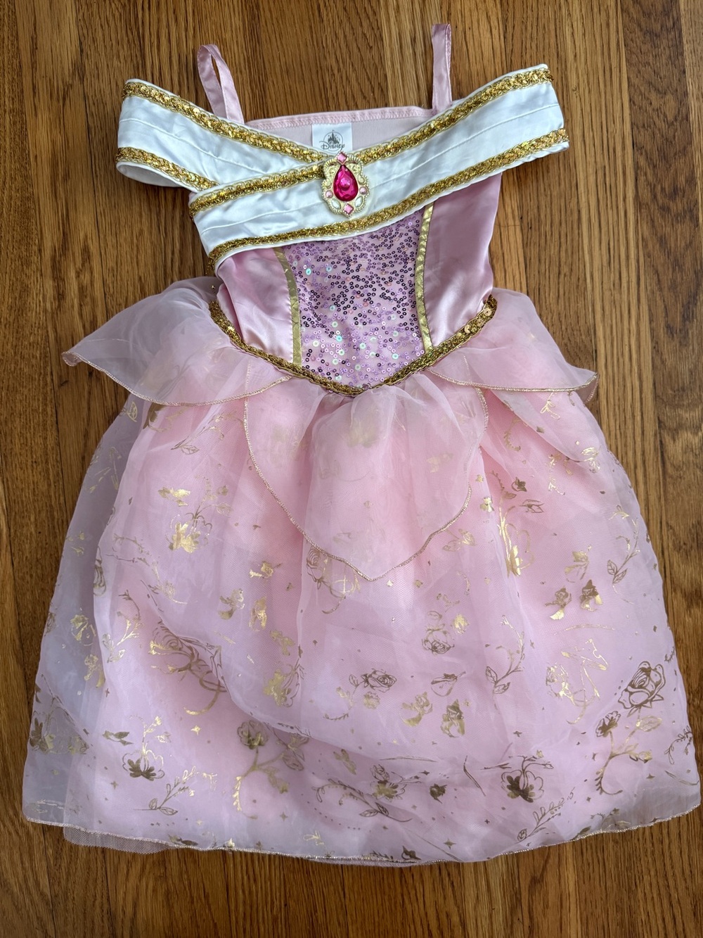 Disney sleeping beauty Aurora pink princess costume dress 4